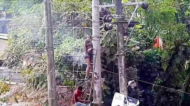লক্ষ্মীপুরে বৈদ্যুতিক খুঁটিতে কাজ করতে গিয়ে দগ্ধ শ্রমিক