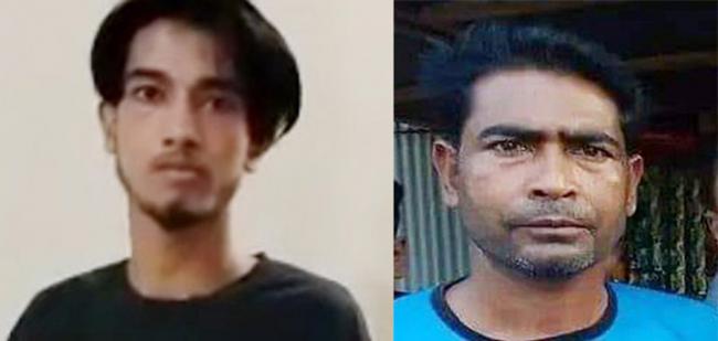 বাম থেকে জব্বার ওরফে জয় সর্দার ওরফে মুরগী সর্দার ও আন্তর্জাতিক চোর চক্রের সদস্য কামাল