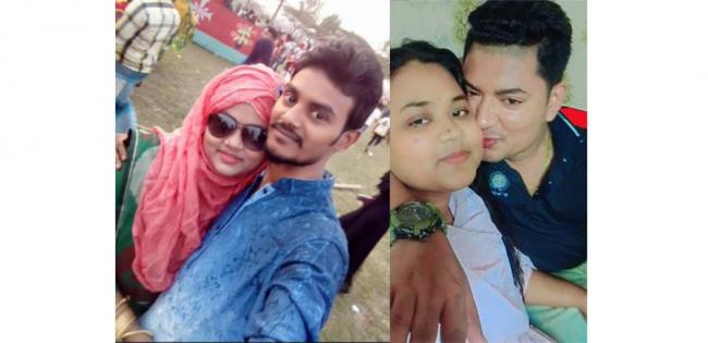 বাম থেকে প্রথম স্বামী আফজাল ও ডান পাশে তৃতীয় স্বামী ওয়াসিম আকরাম